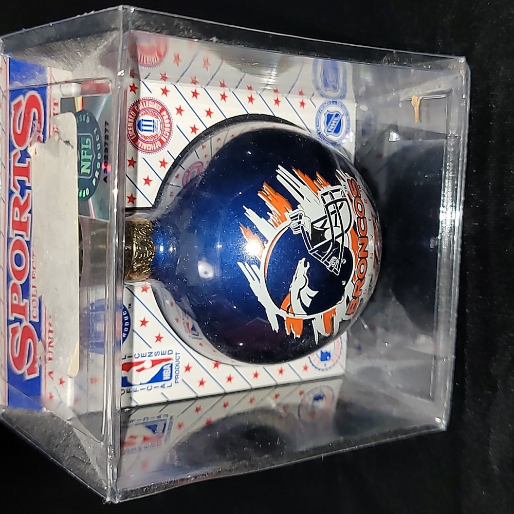 Vintage Denver Broncos Christmas Ball Ornament - NIP